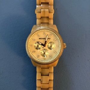Michael Kors ladies watch- “bone” color resin